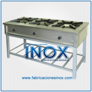 cocina industrial de 3 hornillas