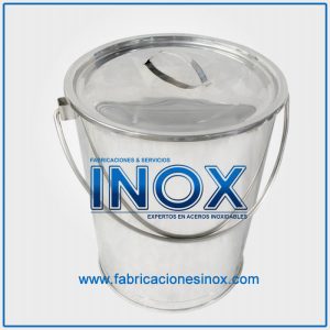 balde redondo en acero inoxidable