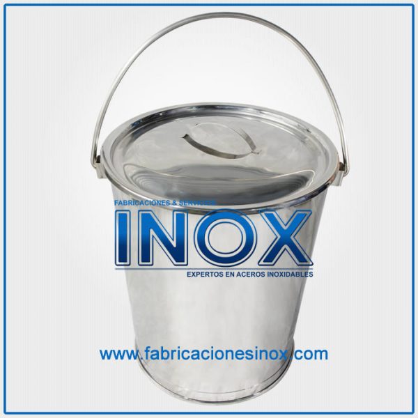 balde redondo en acero inoxidable