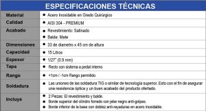 Fichas Tecnicas Inox T5B