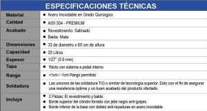 Fichas Tecnicas Inox T5C